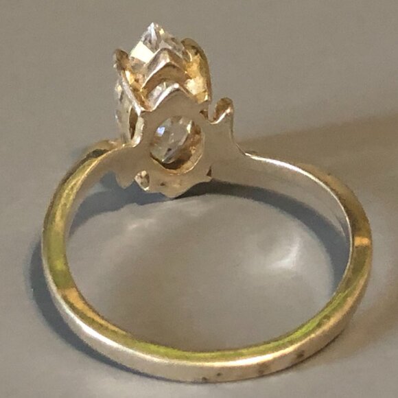 Sterling Silver DQ CZ Cubic Zirconia Ring - Picture 4 of 4